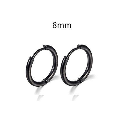 2025 New Simple Stainless Steel Gold Small Earrings Cartilage Ear Piercing Jewelry